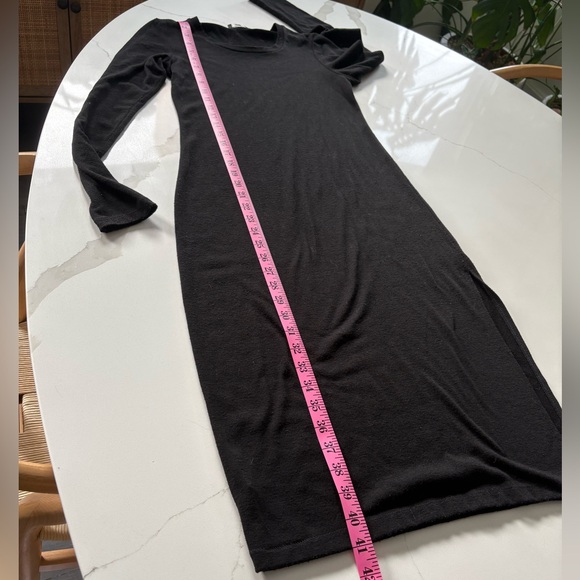 WILFRED | Aritzia | Long Sleeve Slit Dress | Black | Size M - Picture 7 of 7